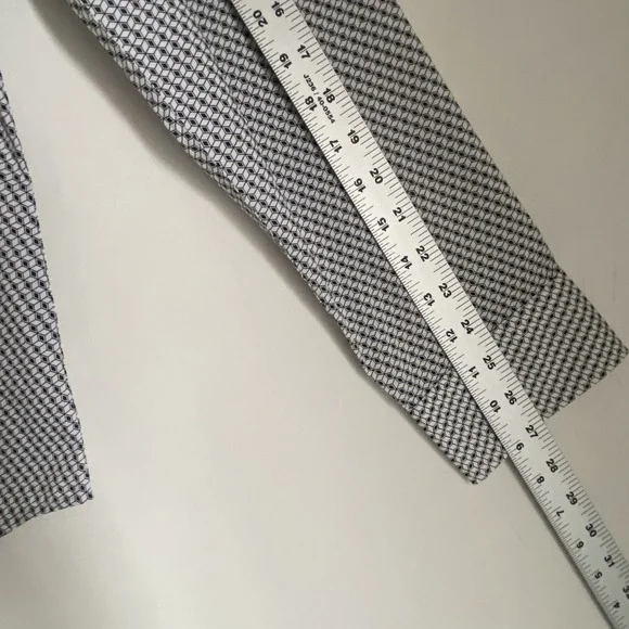 Calvin Klein Men's Dress Shirt L Button Up Geometric Long Sleeve Office Preppy - Picture 6 of 8